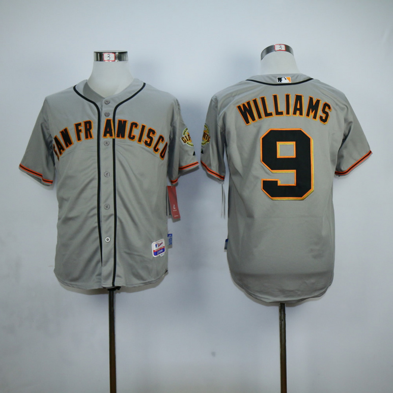 Men San Francisco Giants #9 Williams Grey MLB Jerseys
